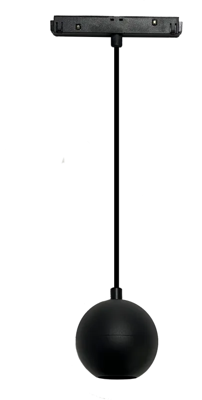 Светильник магнитный трековый А024-20 CD SBK 6W 48V 3000K шарик 80x75x1150mm
