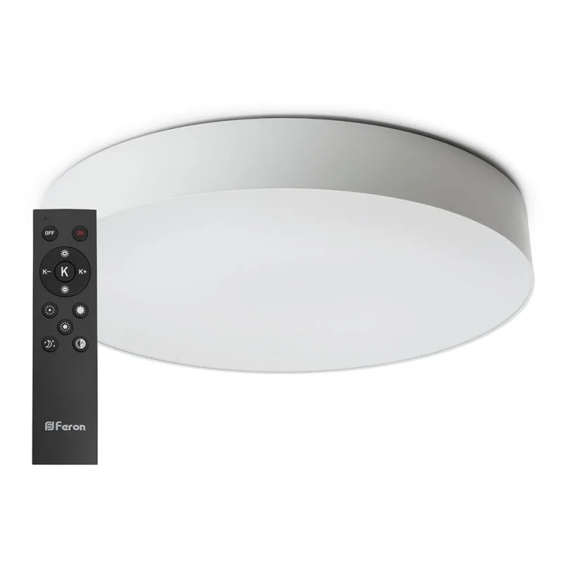 Светильник белый управляемый с пультом 60W, Max. 3600Lum, 3000К-6500K, AL6200 “Simple matte” 48069